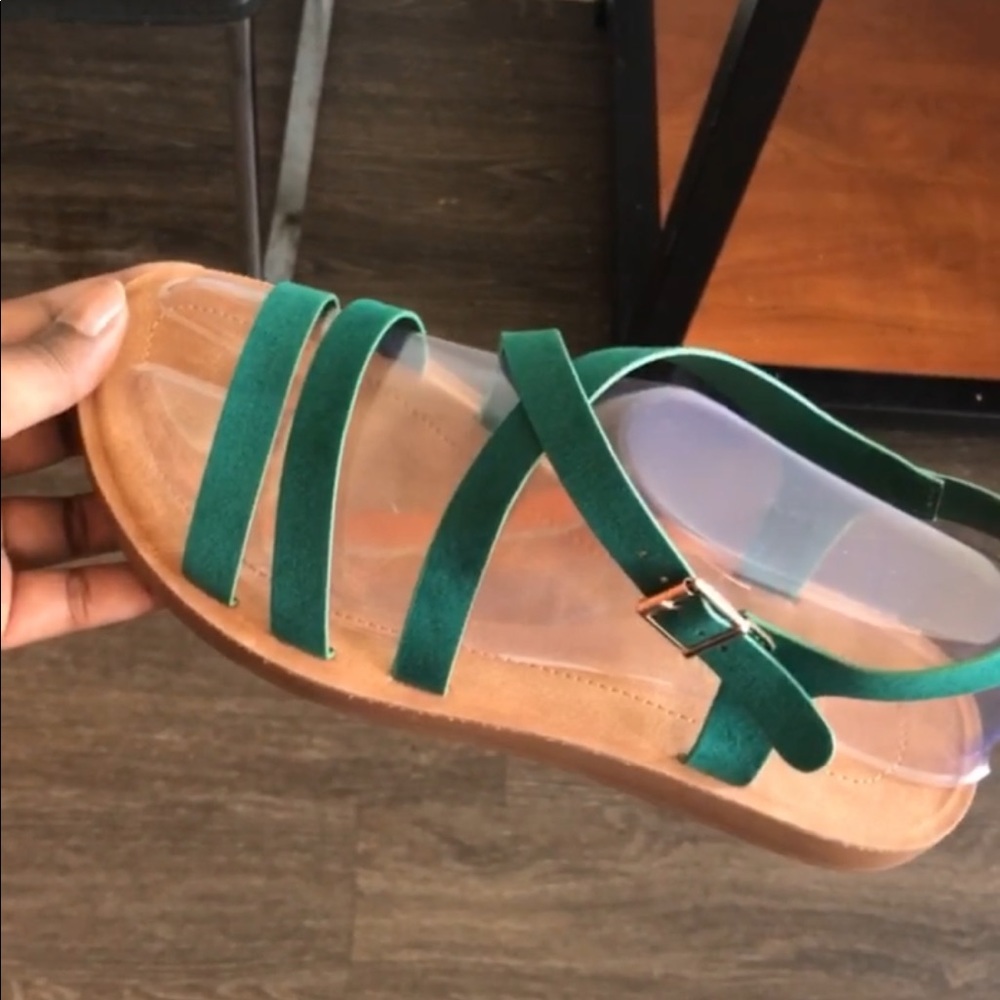 Green sandals